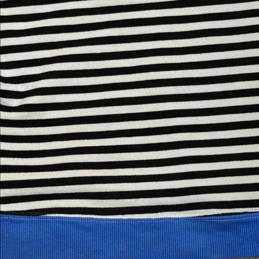 FREE PEOPLE WE THE FREE OVERSIZED STRIPE SWEATSHIRT BLUE CONTRAST CREWNECK - Picture 8 of 11